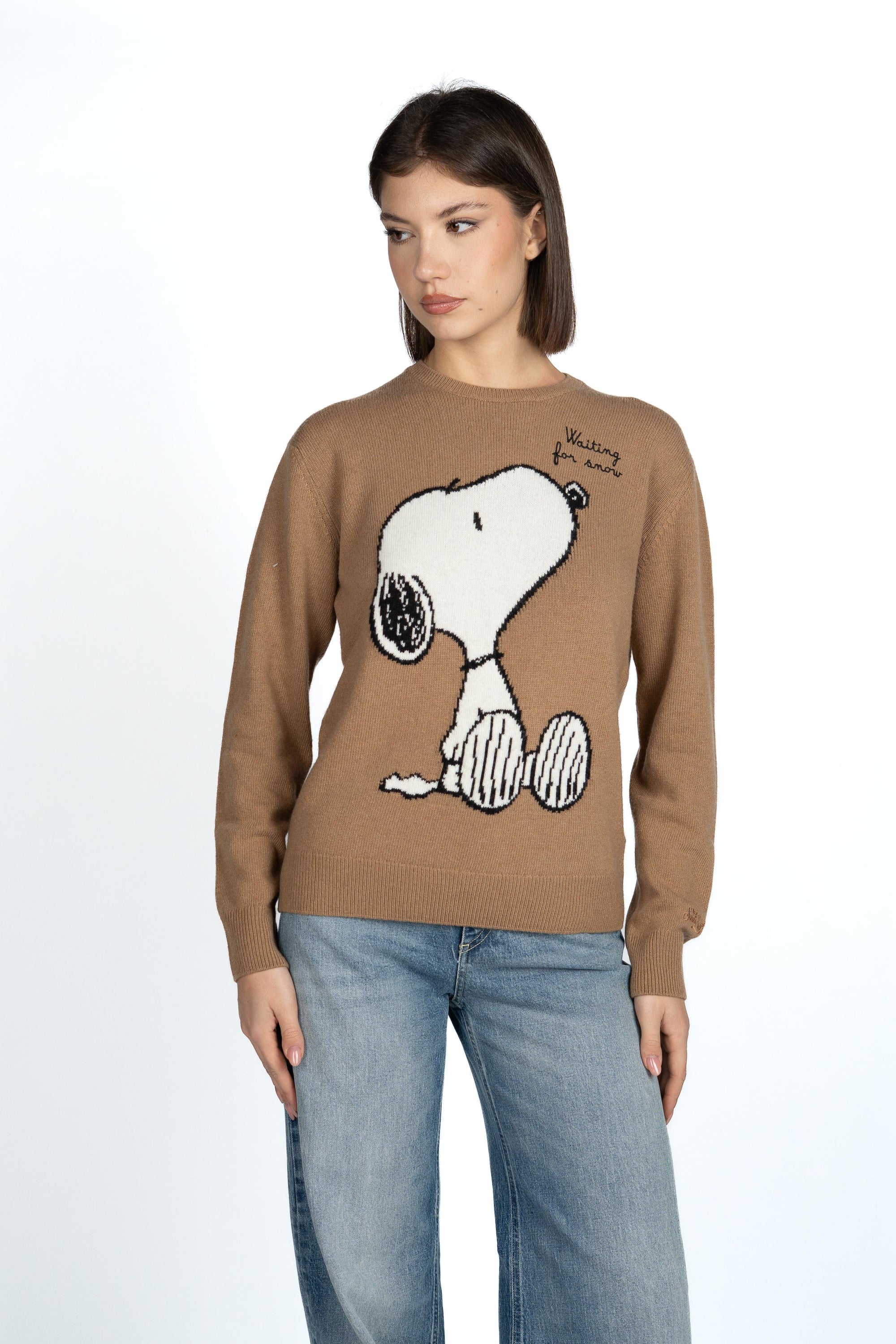 Maglione New Queen con jacquard Snoopy QUE0010 00435I MC2 SAINT BARTH 