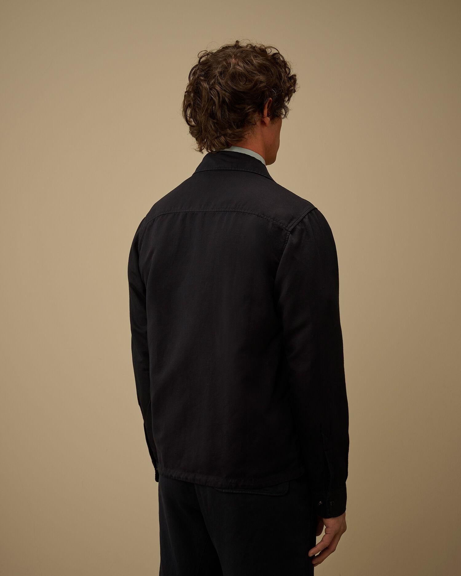 Cotton/Linen lens zip overshirt 20CMOS226A 888 C.P. COMPANY 