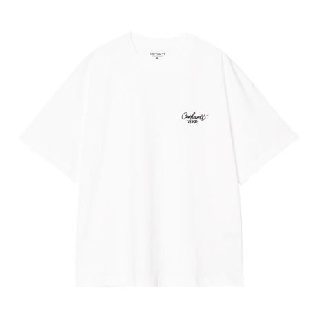 S/S Signature Script T-Shirt bianca I033828 00AXX CARHARTT WIP 