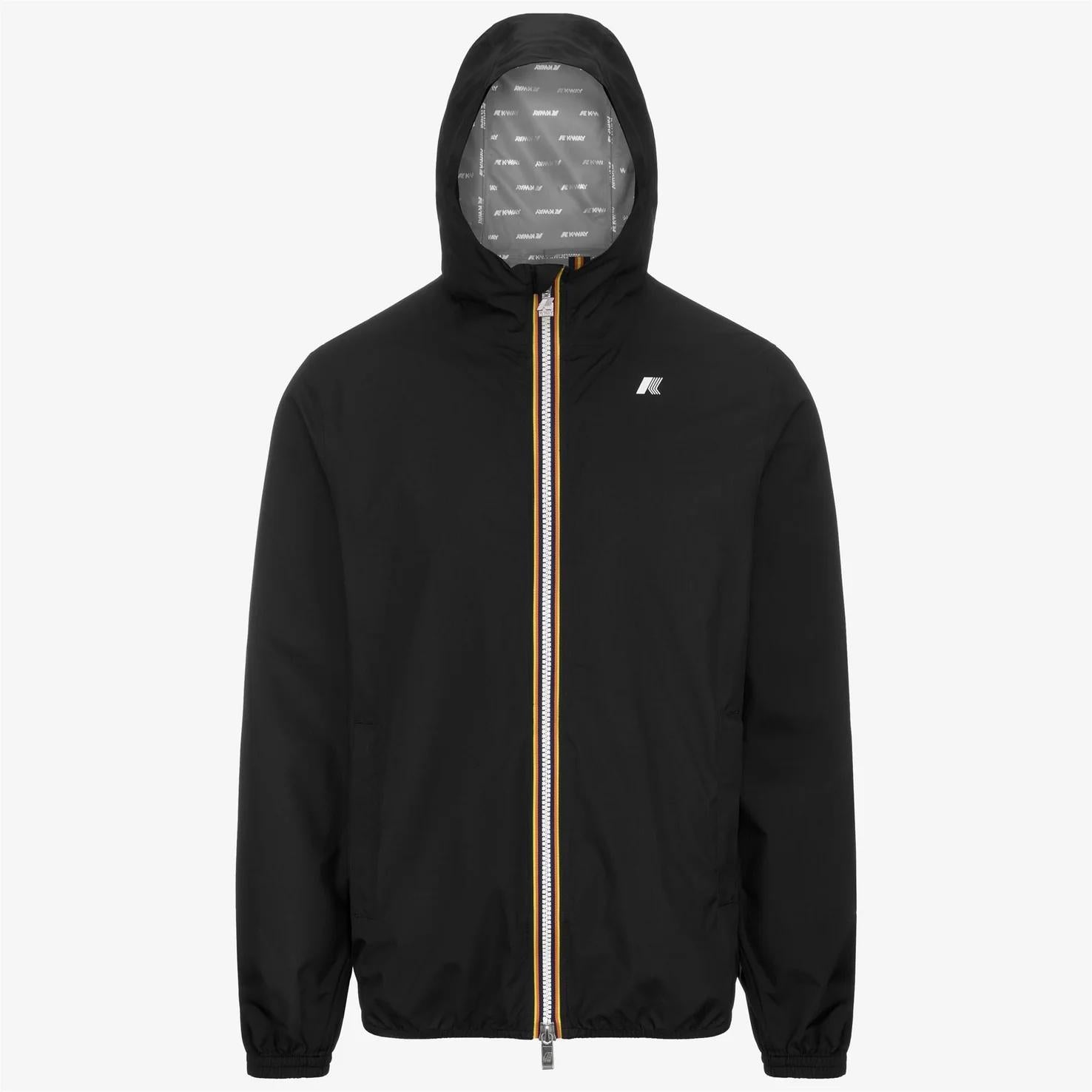 Giacca impermeabile da uomo slim fit nero per condizioni meteorologiche variabili K5127QW USY K-WAY 