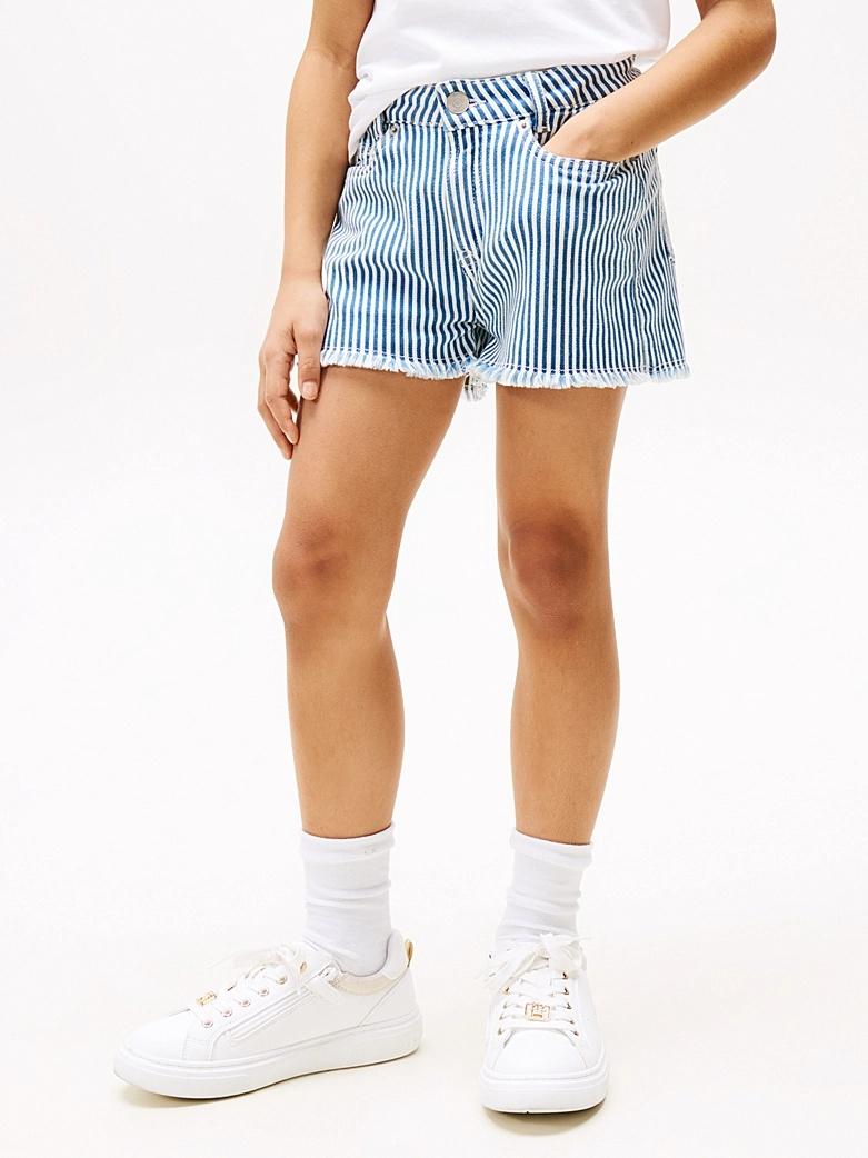 Shorts in denim a righe KG0KG08444J 1A4 TOMMY HILFIGER 