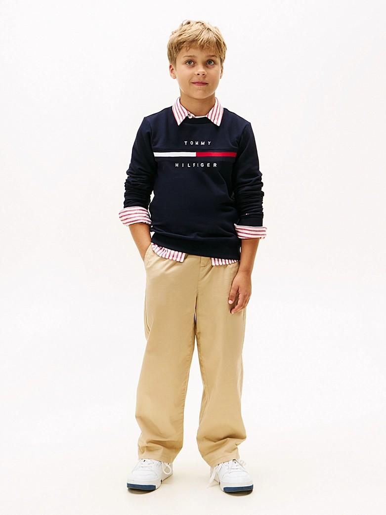 Pantaloni chino con pieghe KB0KB09780T AB9 TOMMY HILFIGER 
