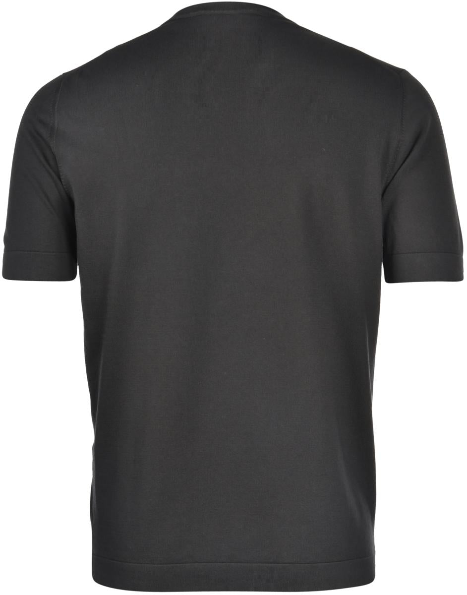 T-shirt in maglia vintage cotone organico nero 43168/21820 099 GRAN SASSO 