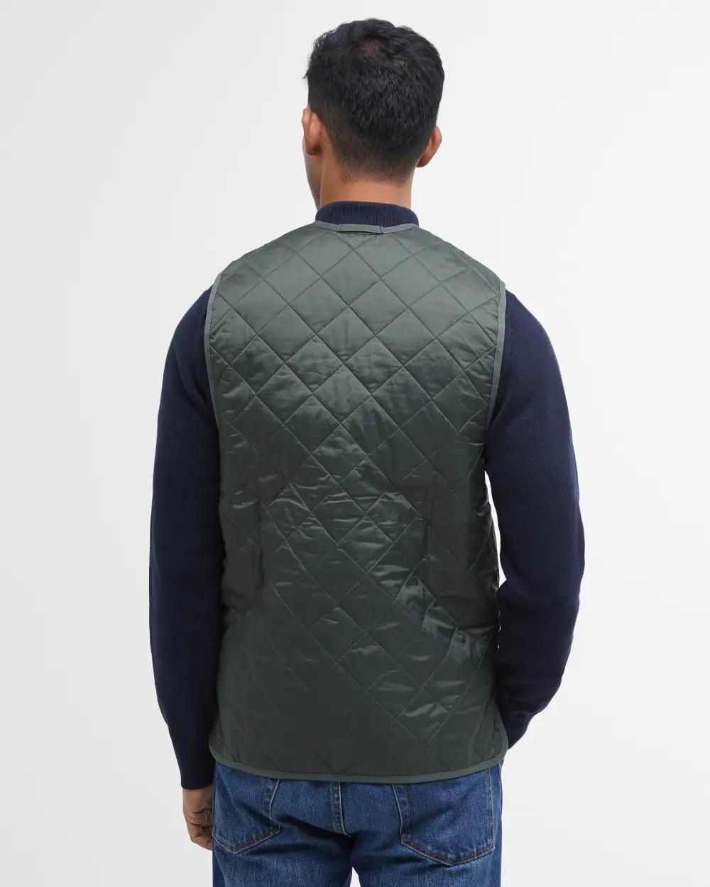 Gilet trapuntato/fodera con zip MLI0001 GN92 BARBOUR 