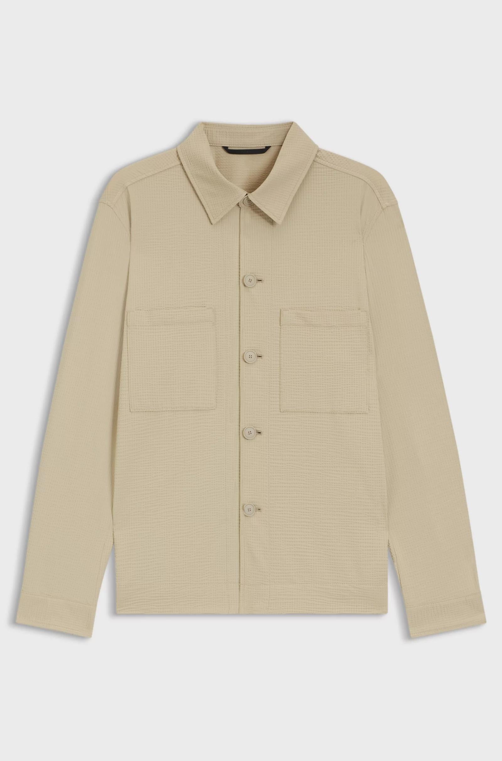 Sovracamicia relaxed fit in seersucker elasticizzato 50540695 275 BOSS 