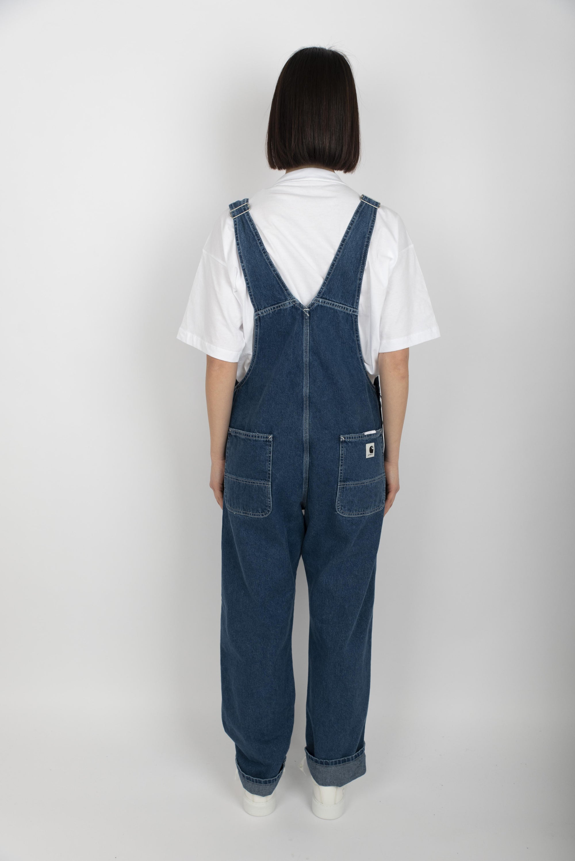 Salopette Women's Bib Overall Straight blue stone washed  I033018 0106 CARHARTT WIP 