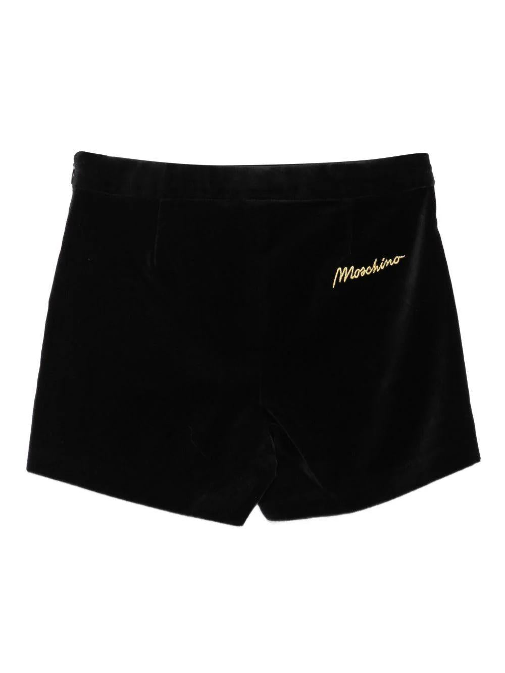 Shorts con bottoni color oro HDQ01VLWA07 60100 MOSCHINO KID 