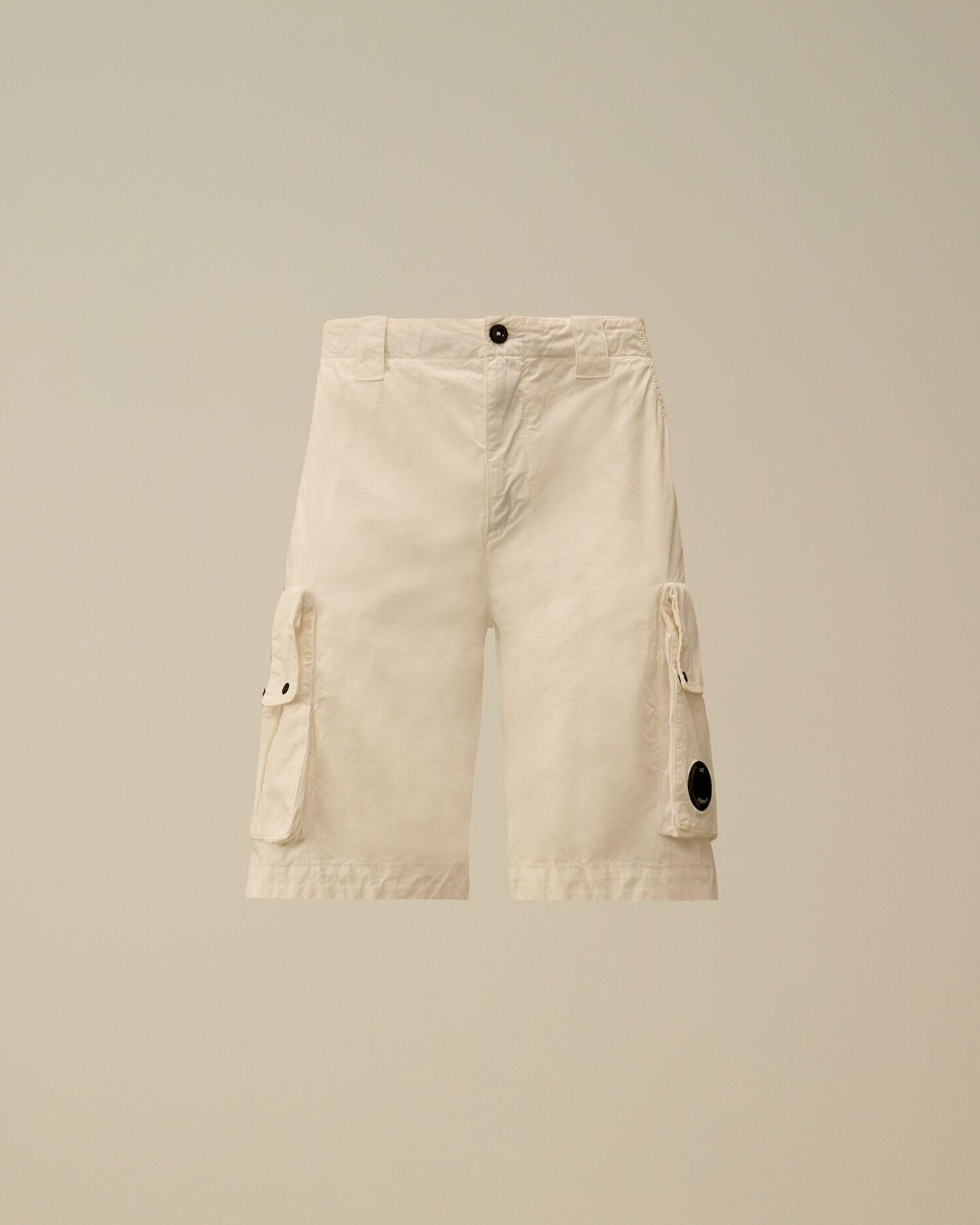 Cotton Gabardine Lens Cargo Shorts 20CMBE254A 103 C.P. COMPANY 