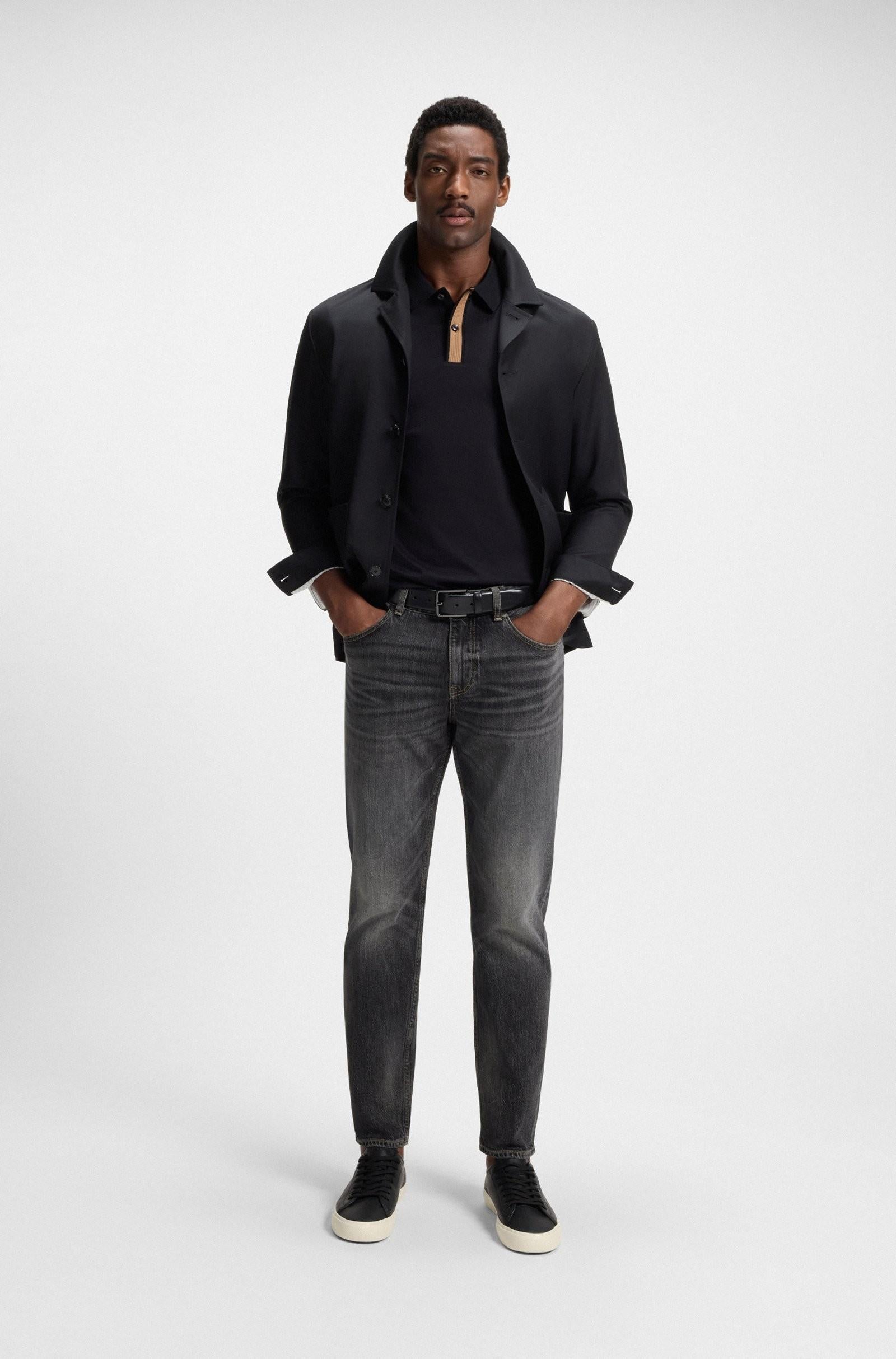 Jeans Maine regular fit in comodo denim elasticizzato grigio 50544884 019 BOSS 