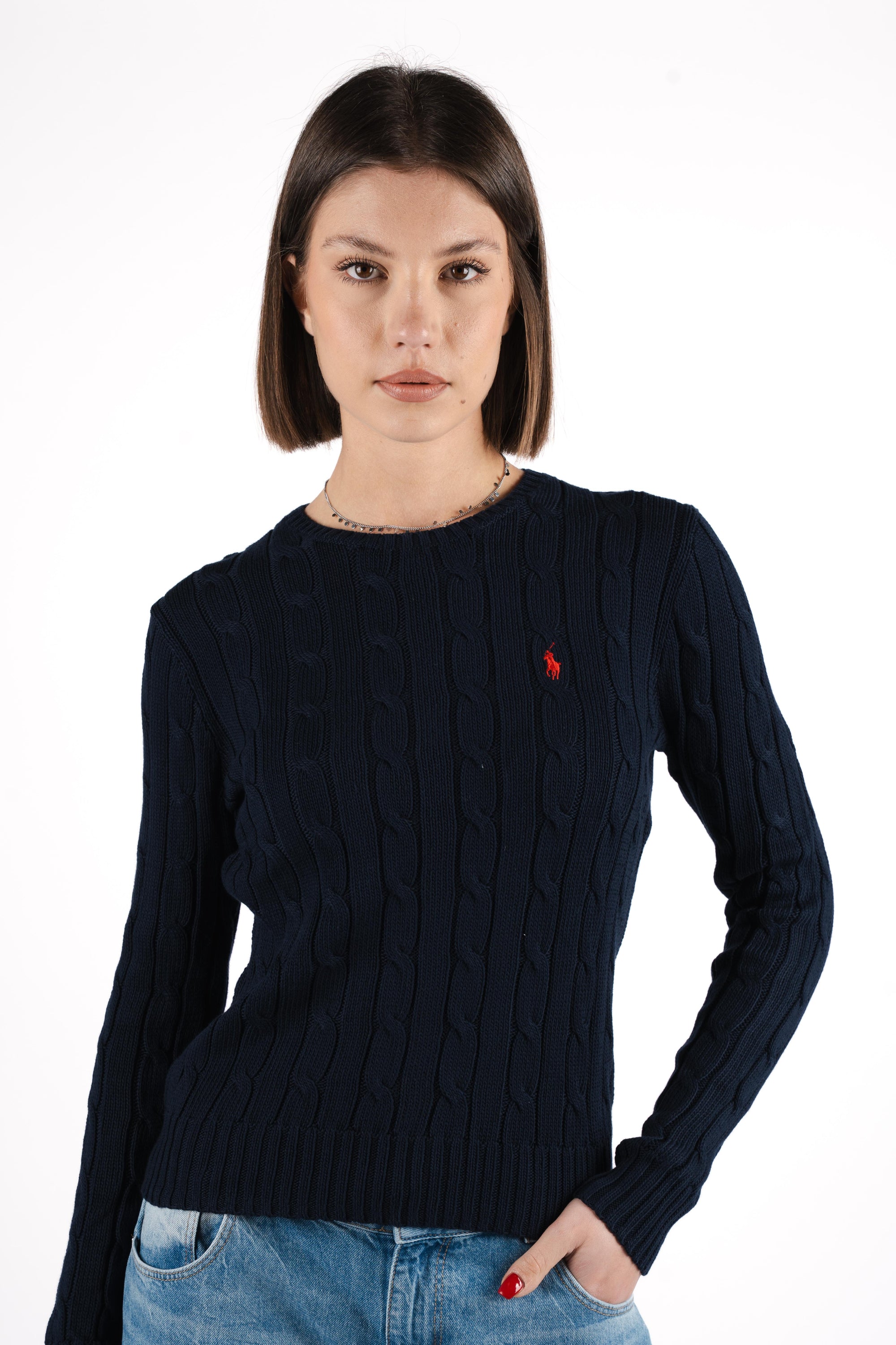 Maglia a trecce a girocollo 211971869 008 POLO RALPH LAUREN 