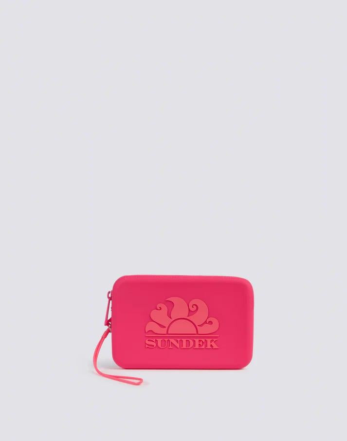 Mini pochette in gomma con logo AW748ABSL100 A7001 SUNDEK 