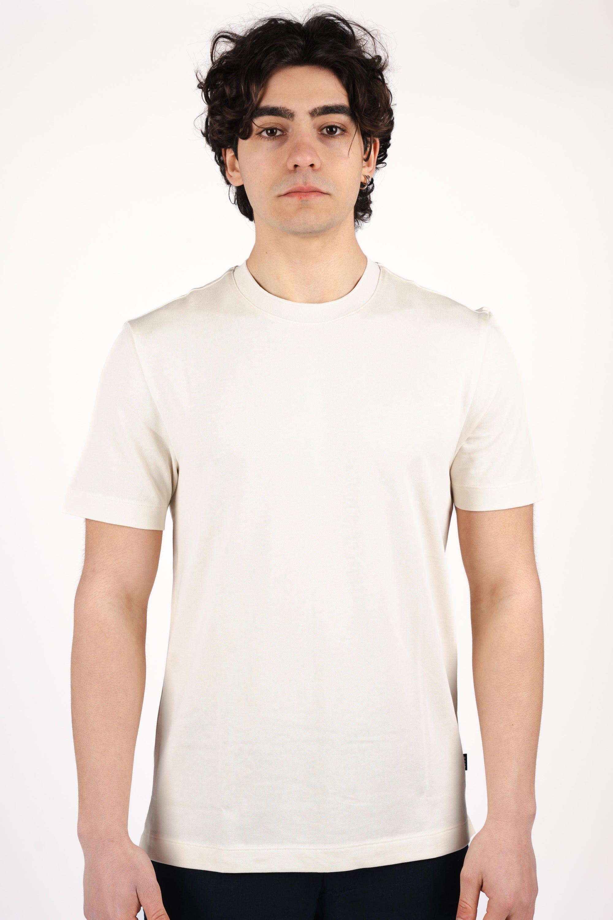 T-shirt regular fit in tessuto piqué 50555102 131 BOSS 