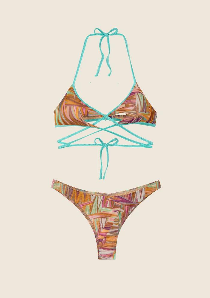 Bikini Triangolo con Slip Americano Fisso Fantasia 0900X 07 F**K 
