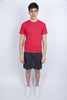 T-shirt girocollo con logo rossa