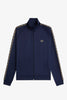 Track jacket con fettuccia a contrasto