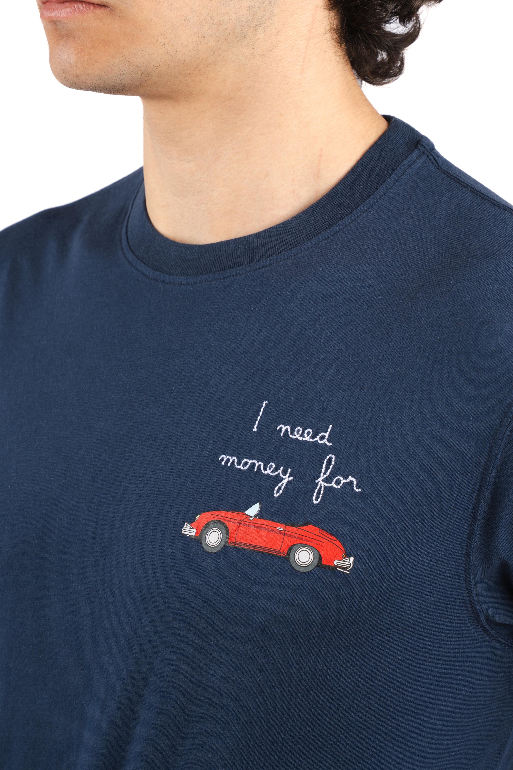 T-shirt Portofino ricamo I need money for POT0001 02490L MC2 SAINT BARTH 