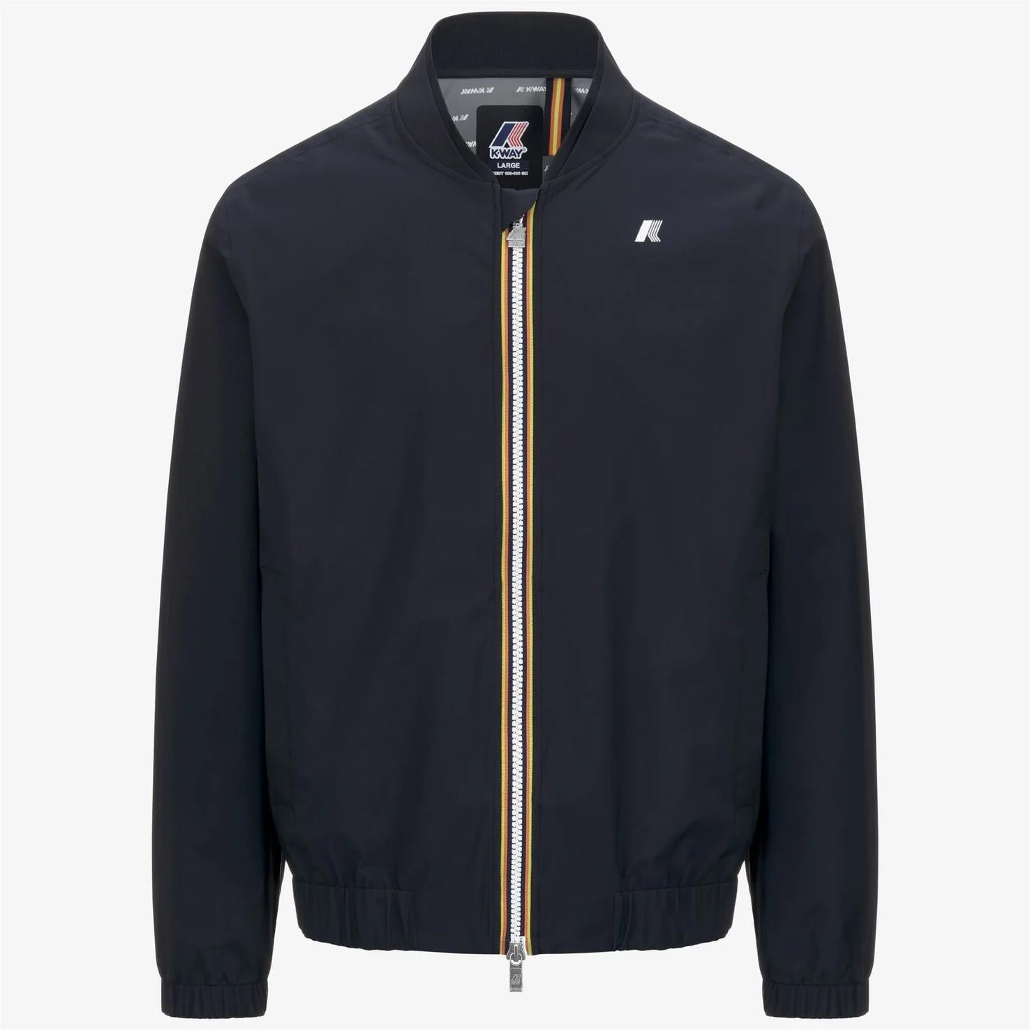 Giacca impermeabile slim fit da uomo blu per condizioni meteorologiche variabili K51376W K89 K-WAY 