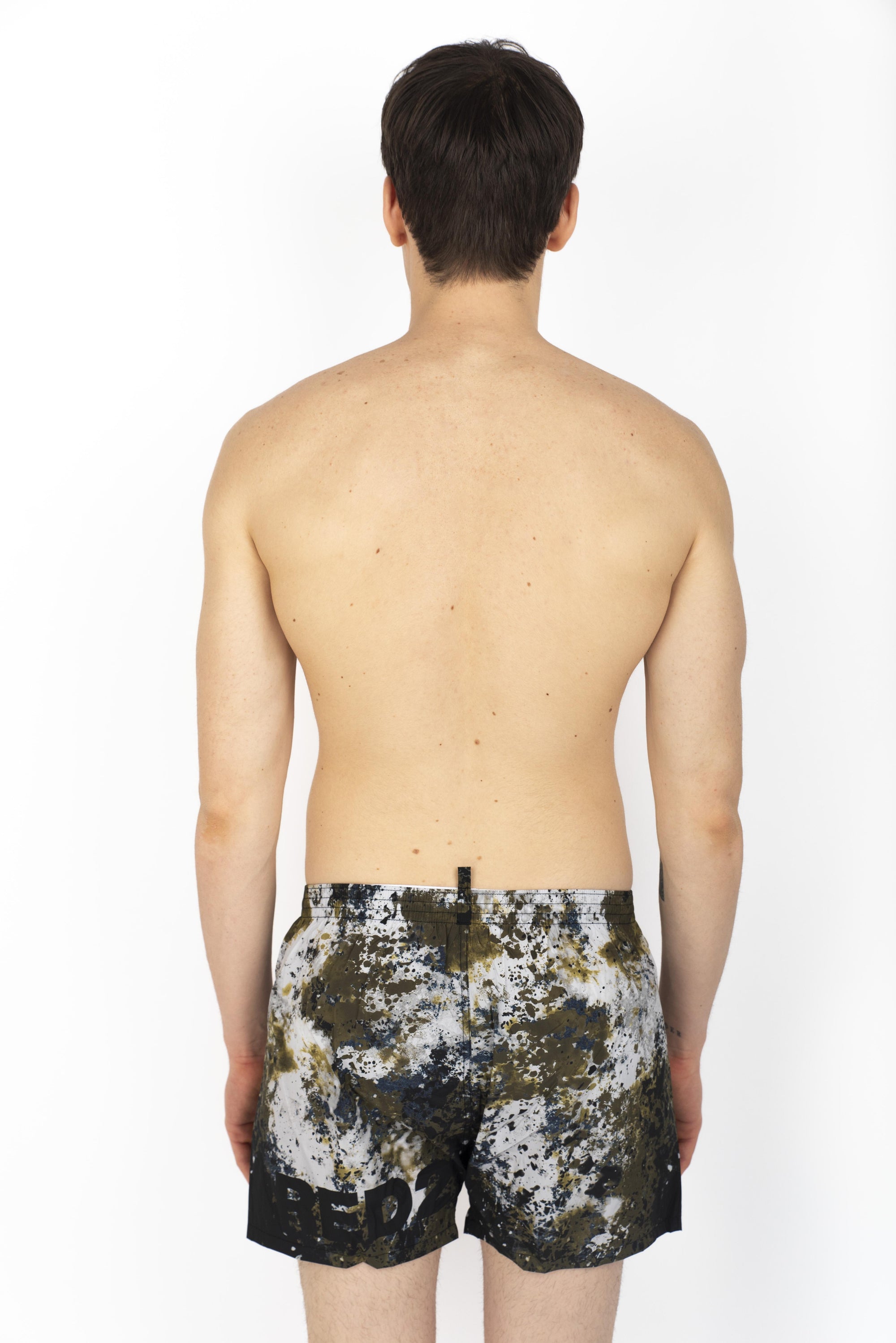 Swim boxer midi Canadian camouflage verde militare D7B8P6120 308 DSQUARED BEACHWEAR 