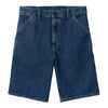 Single Knee Short blu stone washed