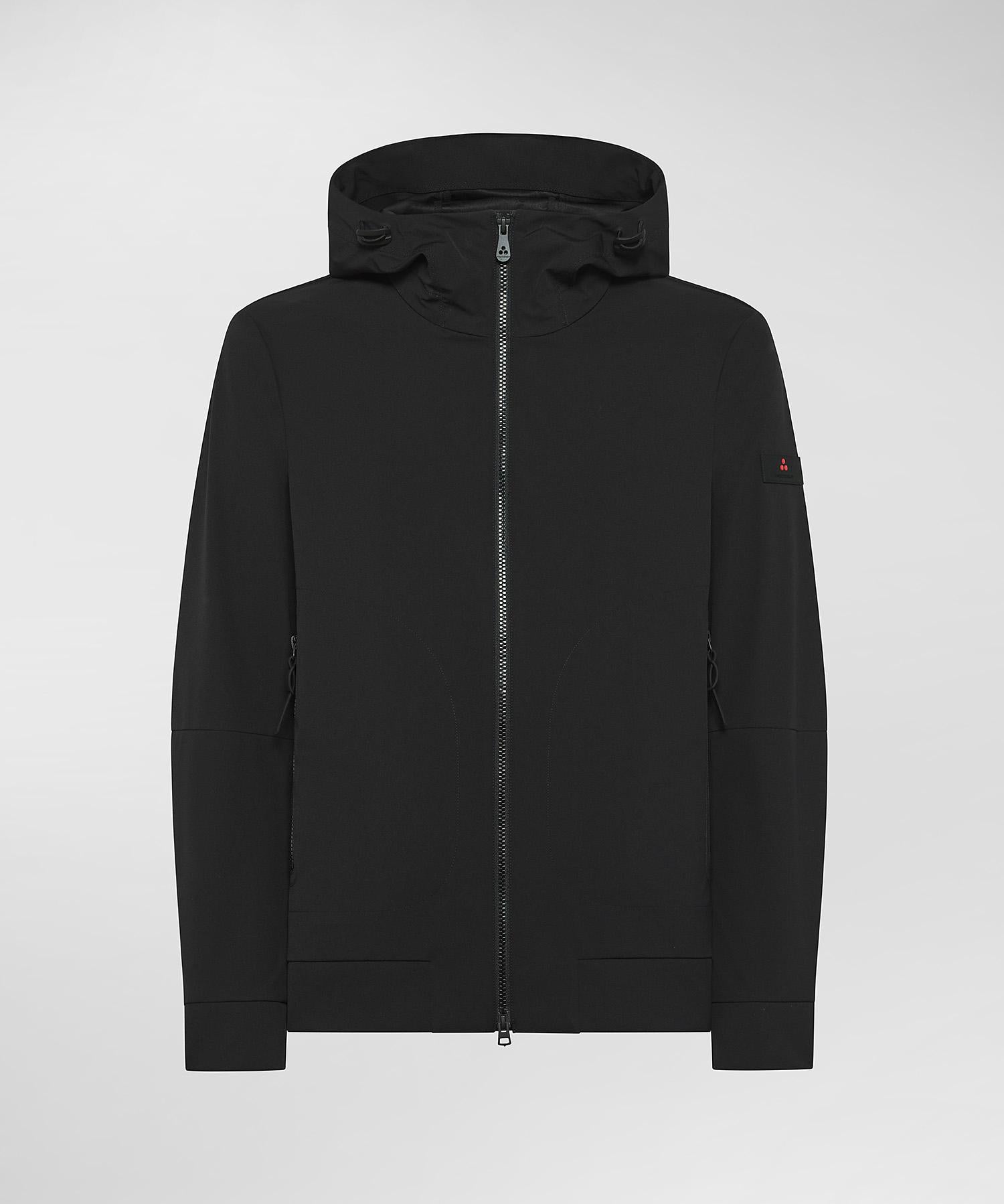 Svalbard MDN Giacca a vento corta con cappuccio nero PEU5491 NER PEUTEREY 