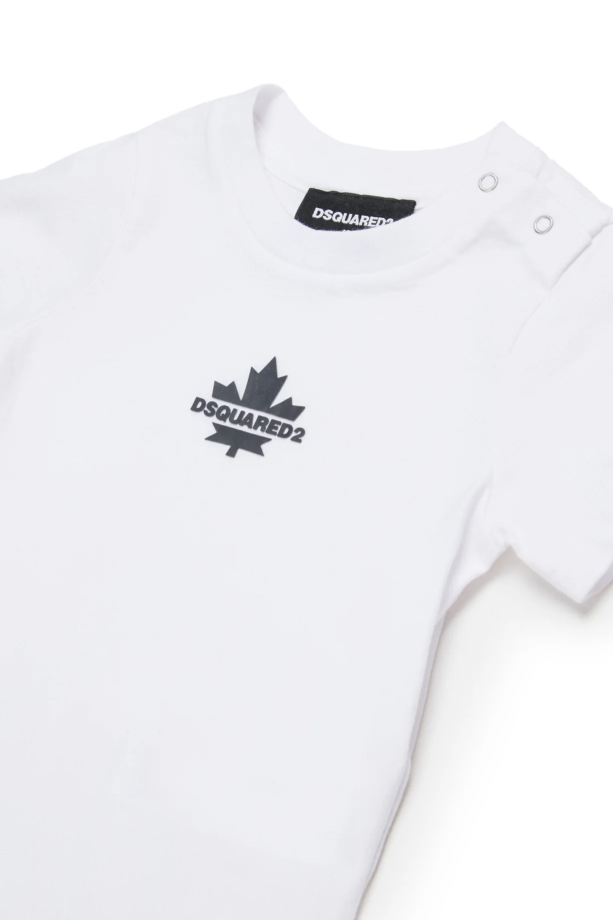 D2Kids Newborn Maple Leaf T-shirt White DQ2856D0AC7 DQ100 DSQUARED2 