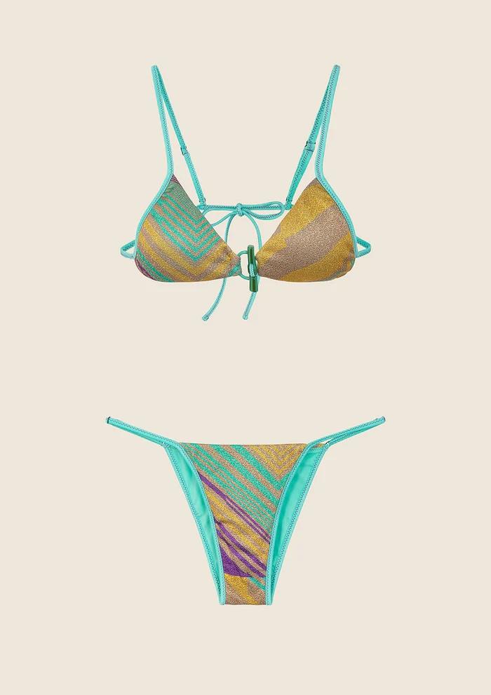 Bikini Triangolo con Slip Regolabile Fantasia 0940X 09 F**K 