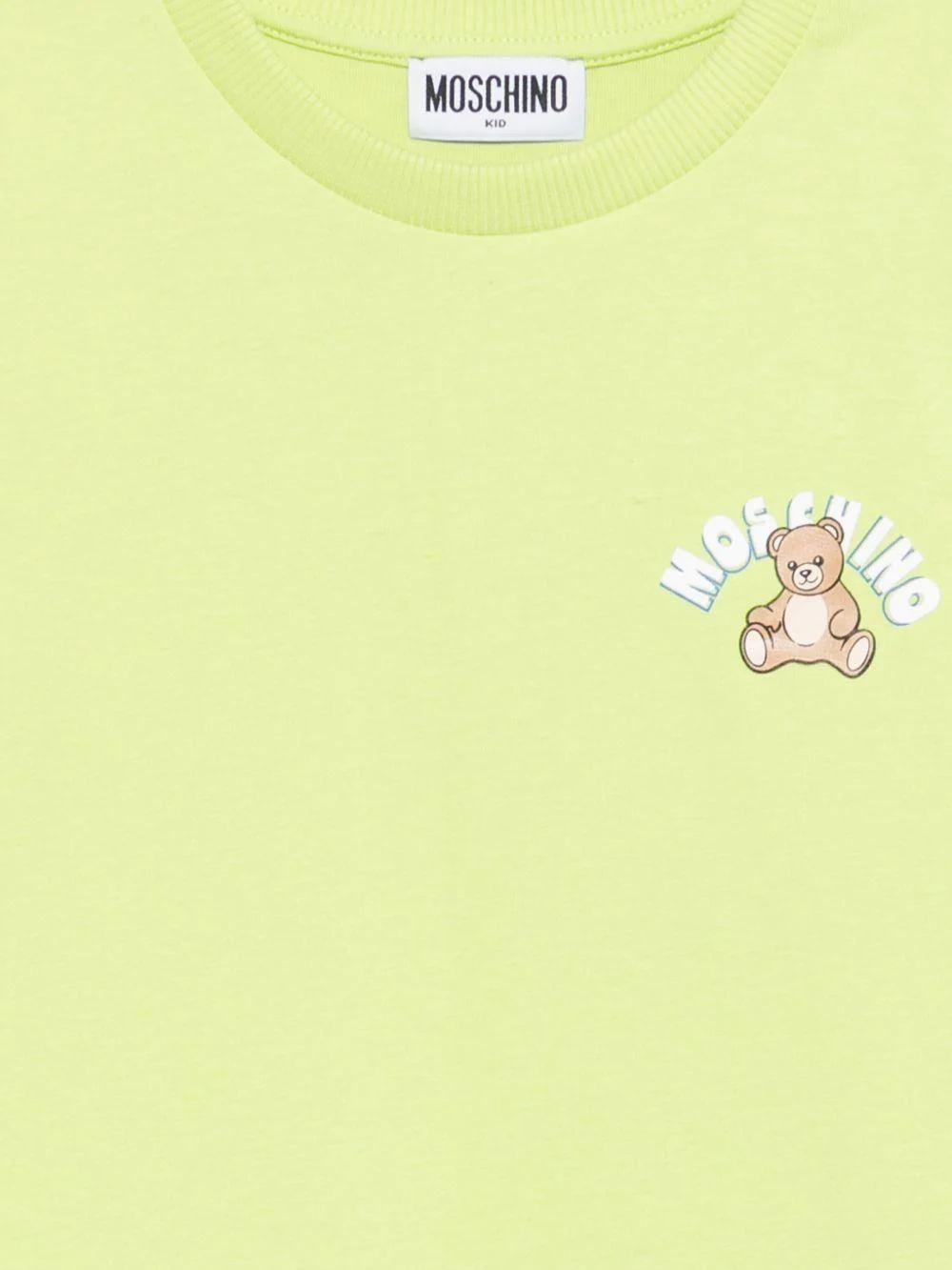 T-shirt con stampa Teddy Bear HWM058LAA01 30355A MOSCHINO KID 