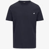 T-Shirt in Cotone Slim Fit Uomo blu con Taschino