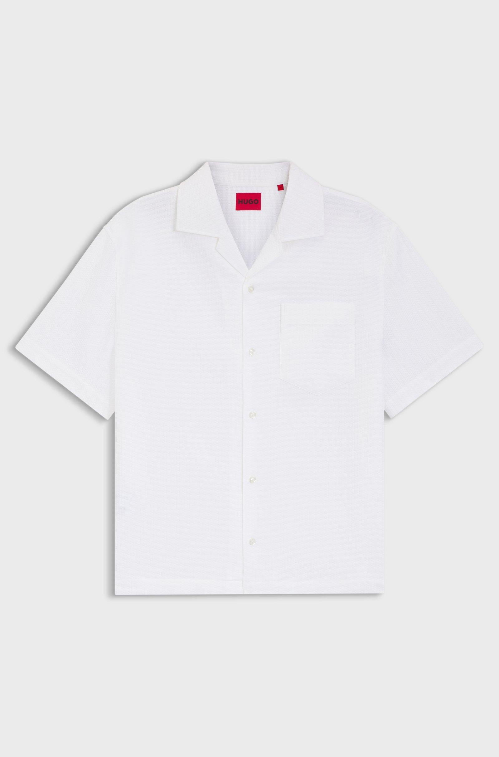 Camicia oversize in cotone lavorato 50560633 199 HUGO 