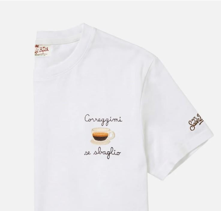T-shirt Portofino con ricamo Correggimi Se Sbaglio POT0001 04452L MC2 SAINT BARTH 