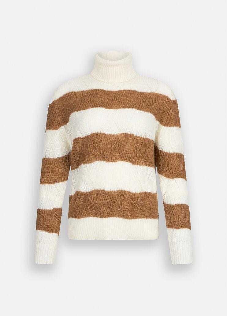 Dolcevita a righe in lana e alpaca MF5419MA58P D3737 LIU JO WHITE2 