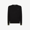 Wool and cotton sweater with patch
