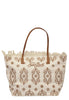 Borsa City Bag Fringe in sangallo con frange