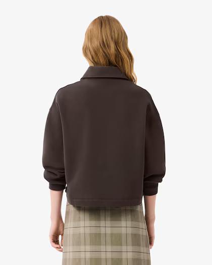 Felpa oversize in tessuto felpato con collo a polo SF5275 SKB LACOSTE 