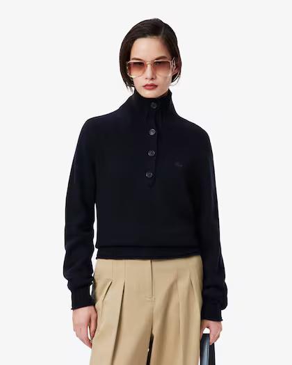 Maglione a collo alto in lana cardata AF4010 166 LACOSTE 