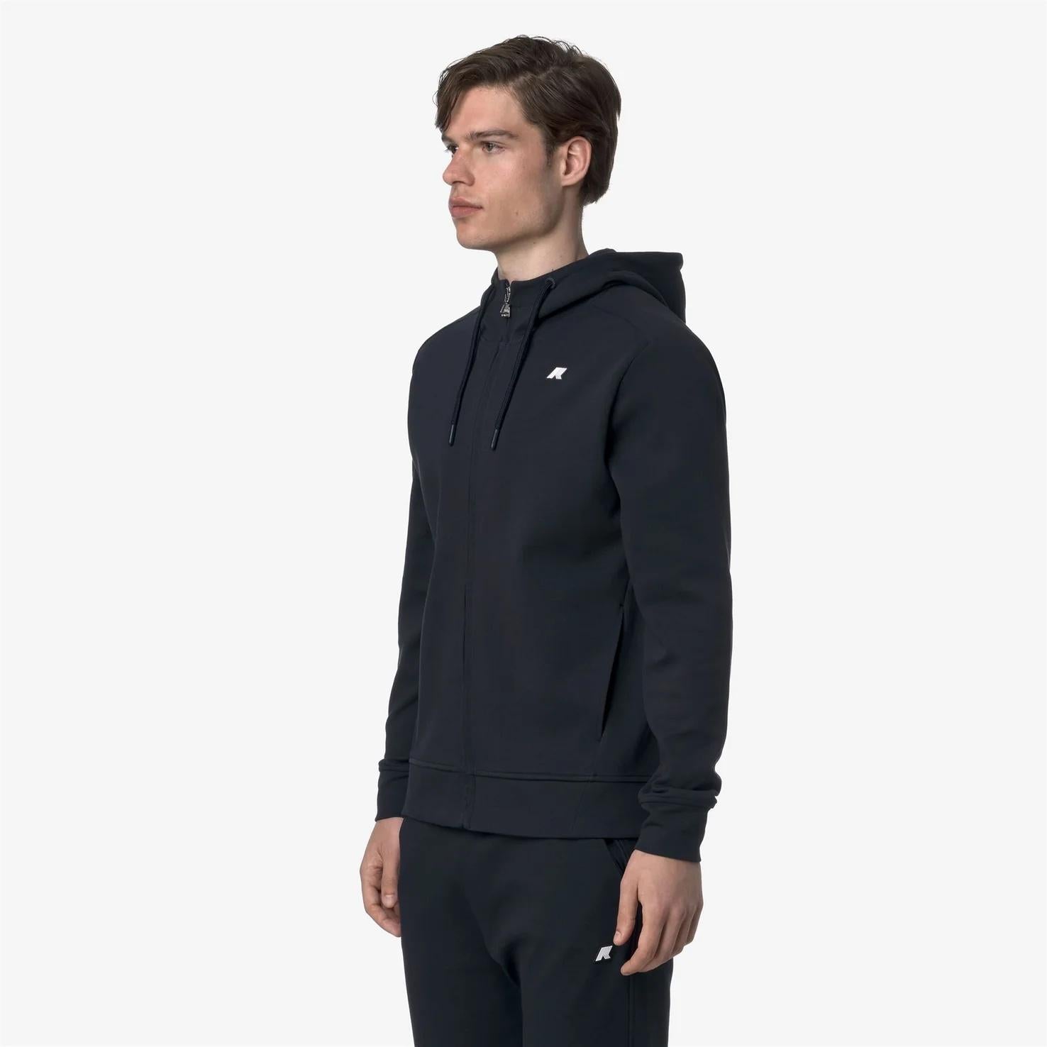Giacca in pile atletica da uomo blu con tasche K31367W K89 K-WAY 