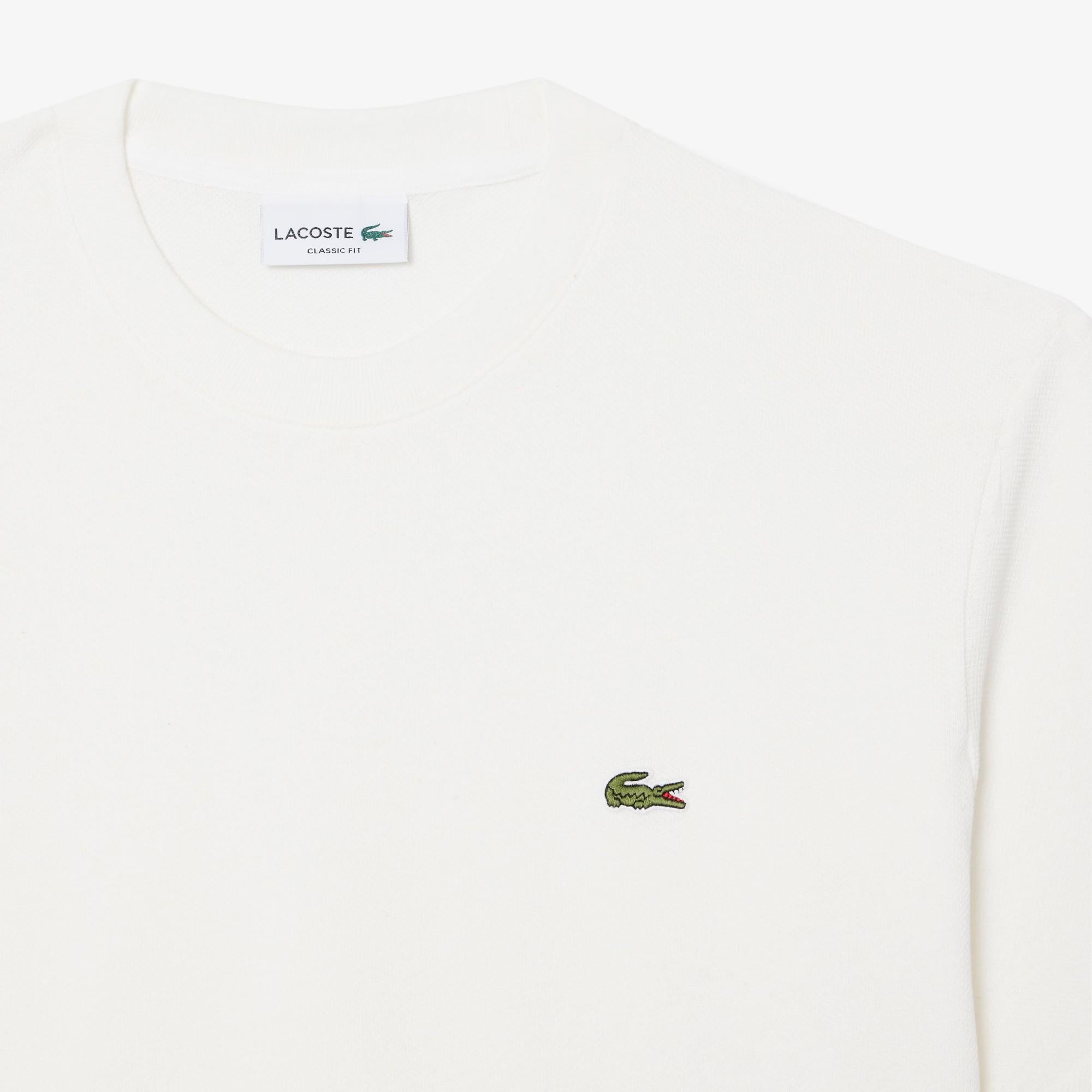 T-shirt in piqué pesante di cotone e lino TH0629 70V LACOSTE 
