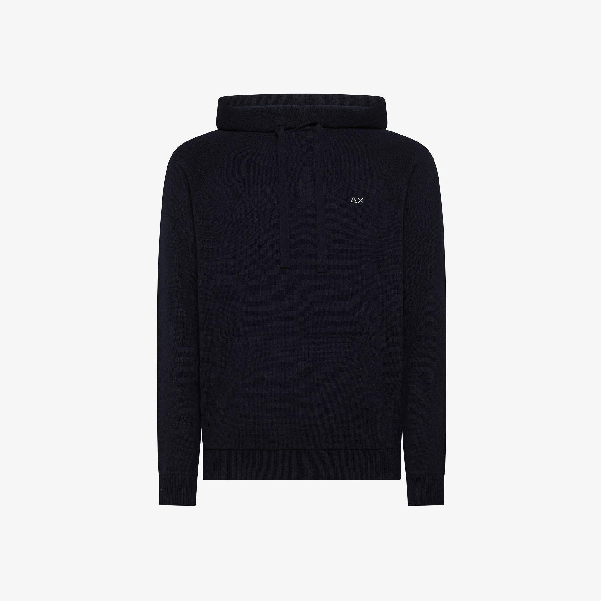 Maglia in misto cashmere con cappuccio K45113 07 SUN68 