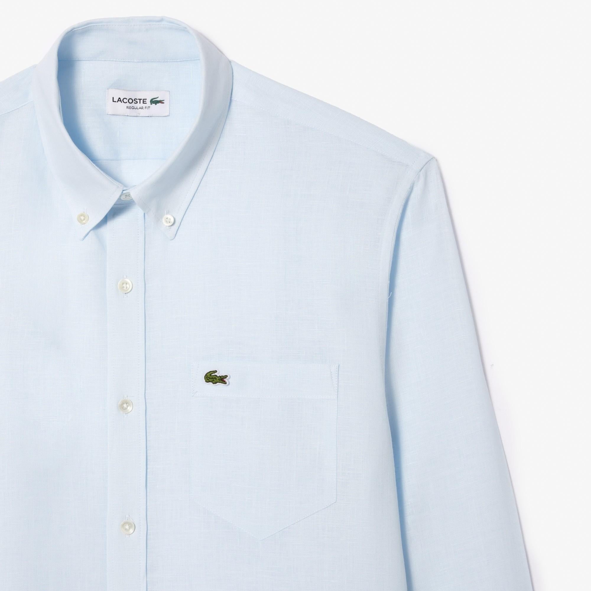 Camicia di lino regular fit CH5692 T01 LACOSTE 