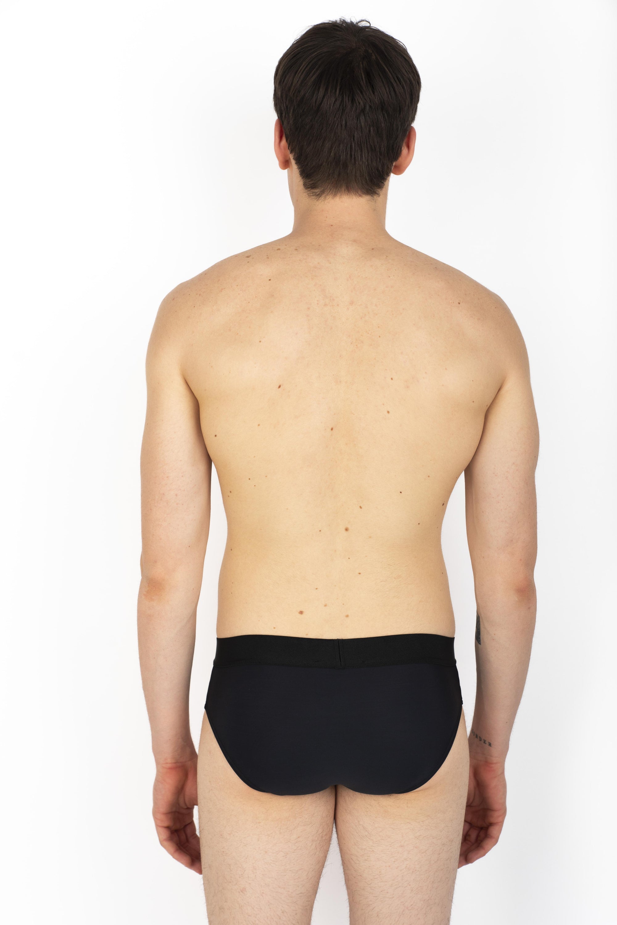 Swim Brief nero con waist logo blu  D7B356030 016 DSQUARED BEACHWEAR 