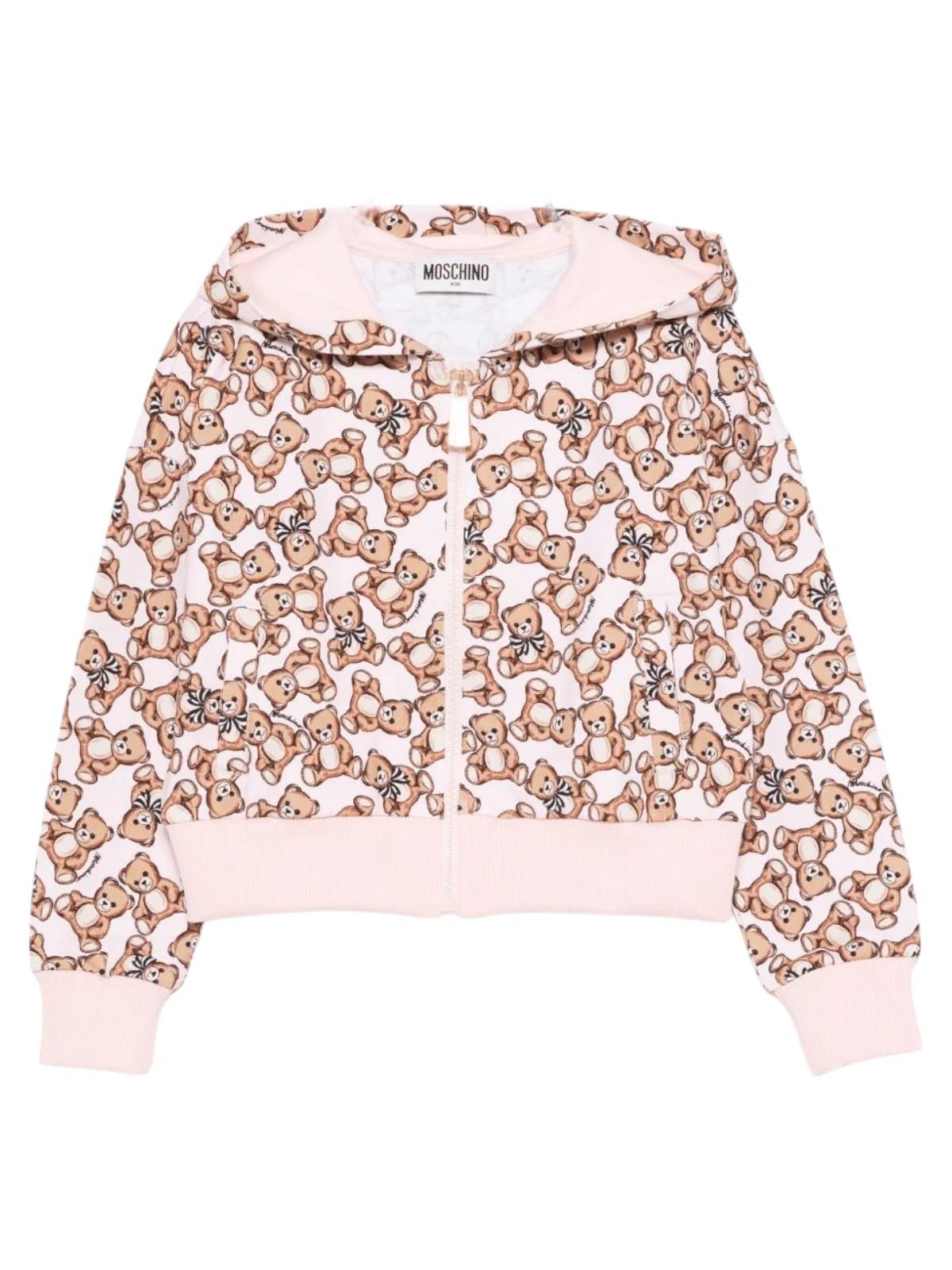 Felpa con stampa all-over HDF06FLDB6C 84922A MOSCHINO KID 