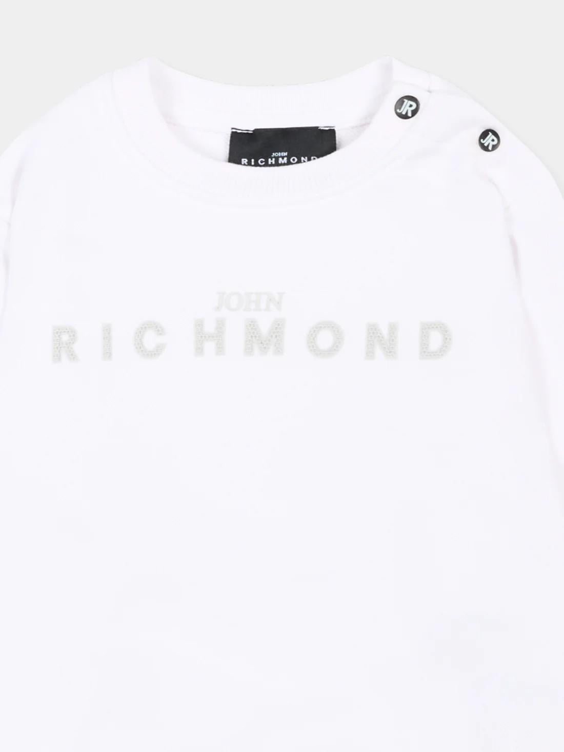 Felpa con logo RBP26001FE WHITE RICHMOND 