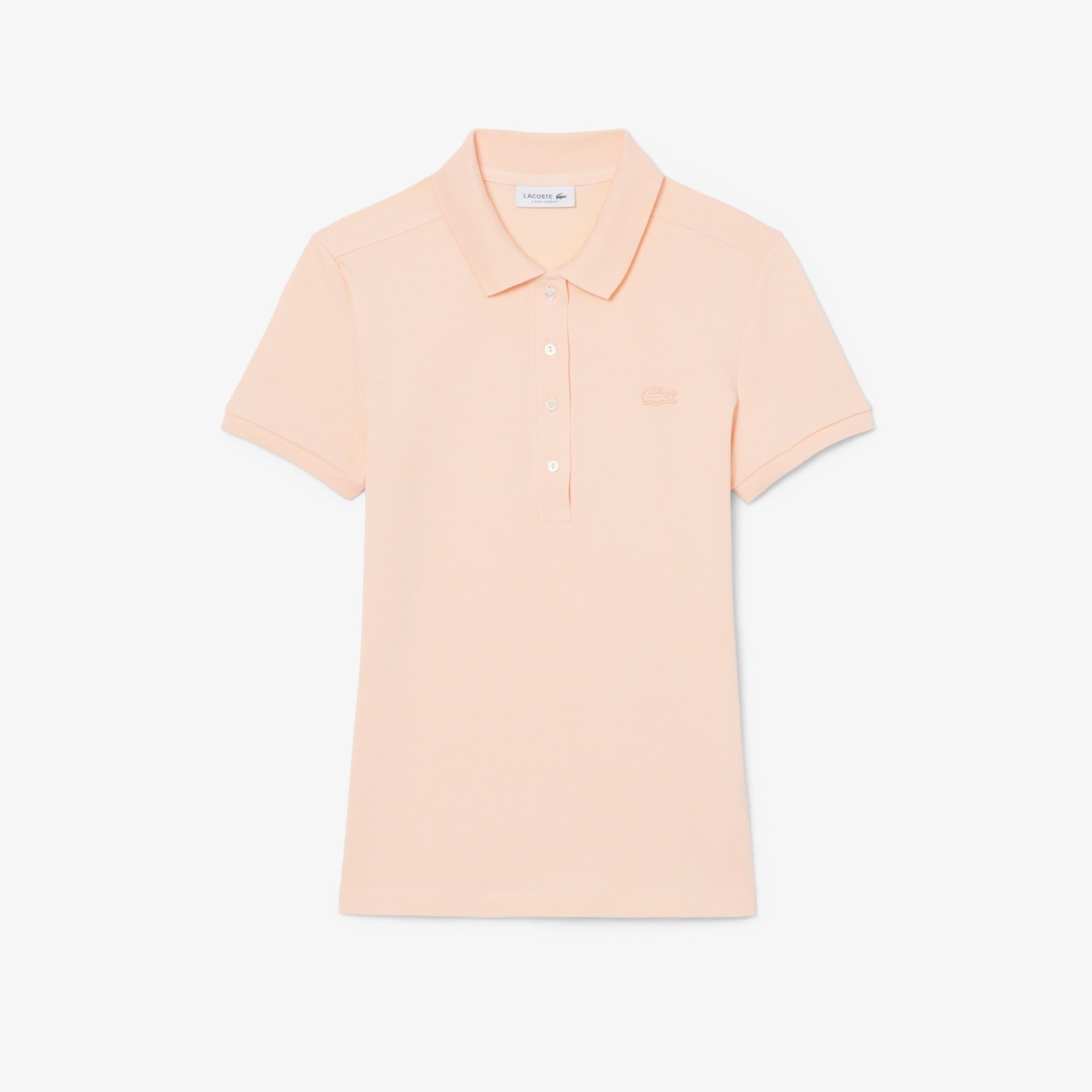 Polo da donna in piqué di cotone stretch Lacoste slim fit PF5462 BIG LACOSTE 