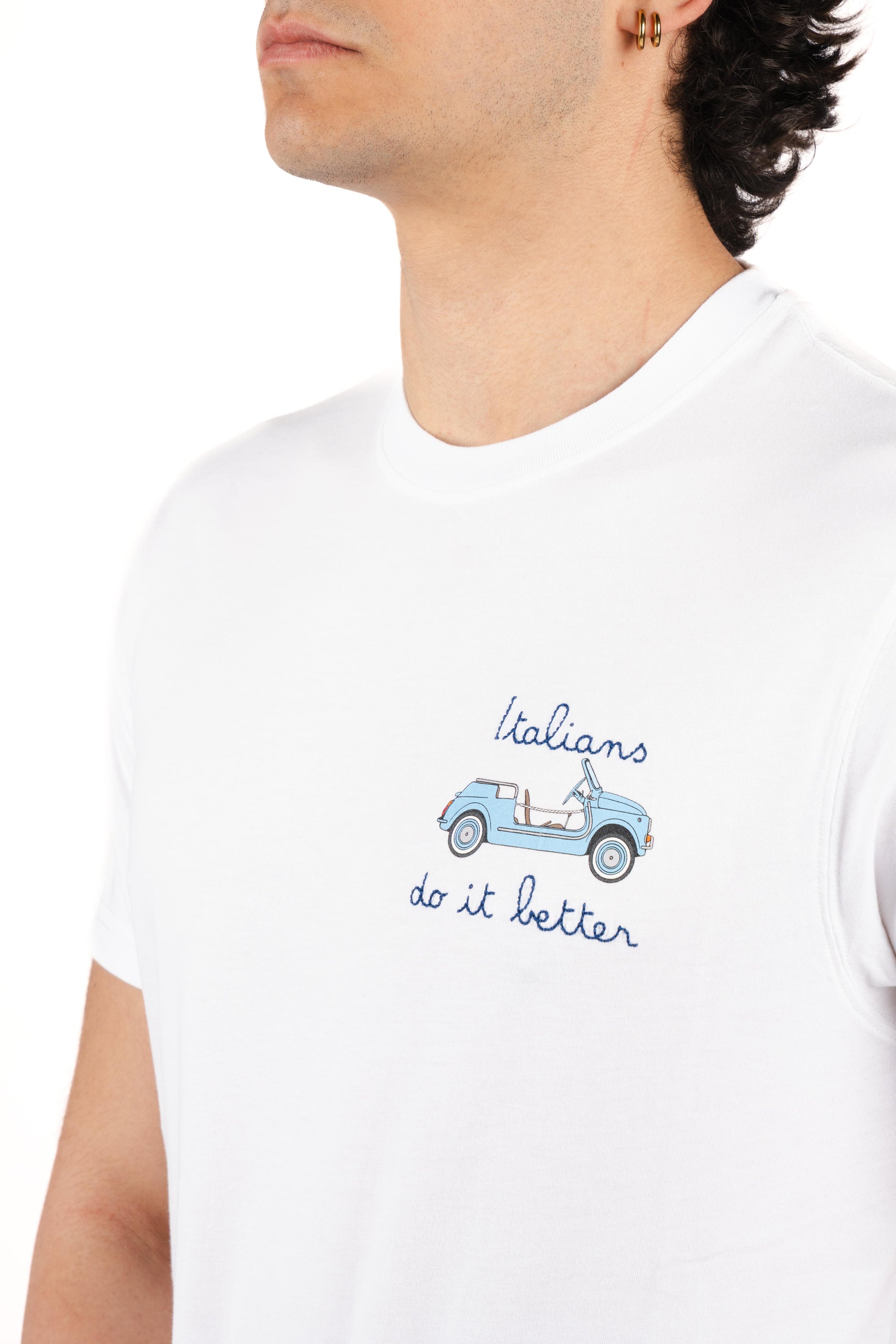 T-shirt Portofino ricamo Italiano do it better POT0001 04514L MC2 SAINT BARTH 