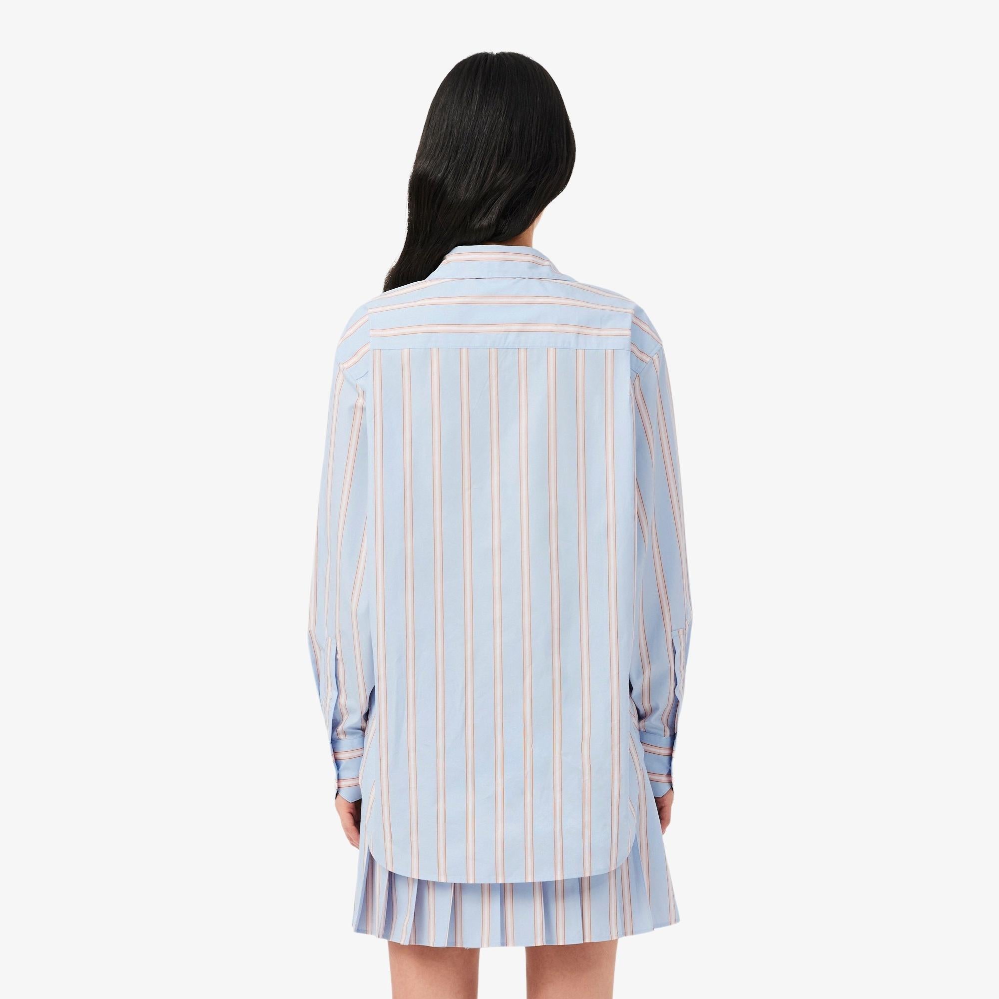 Camicia oversize in popeline di cotone CF1054 48C LACOSTE 