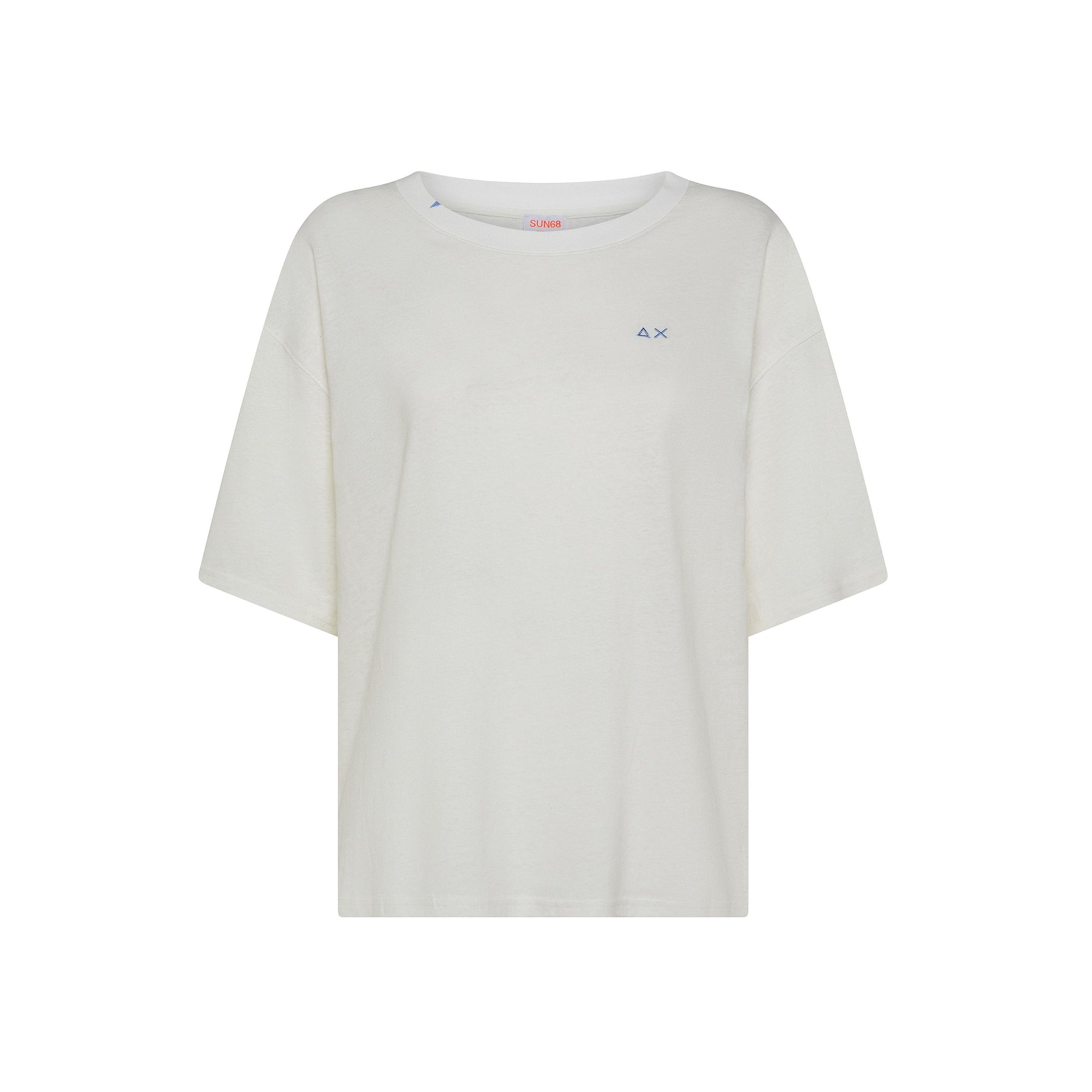 T-shirt in lino e cotone T35229 31 SUN68 