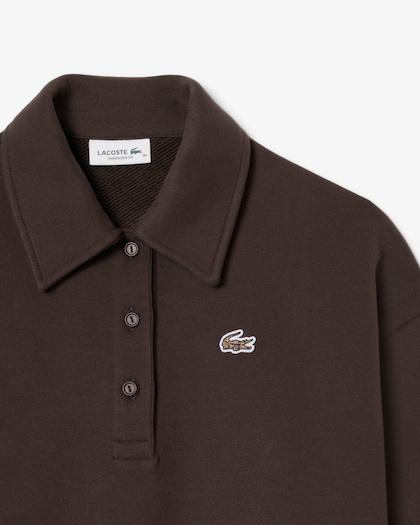 Felpa oversize in tessuto felpato con collo a polo SF5275 SKB LACOSTE 