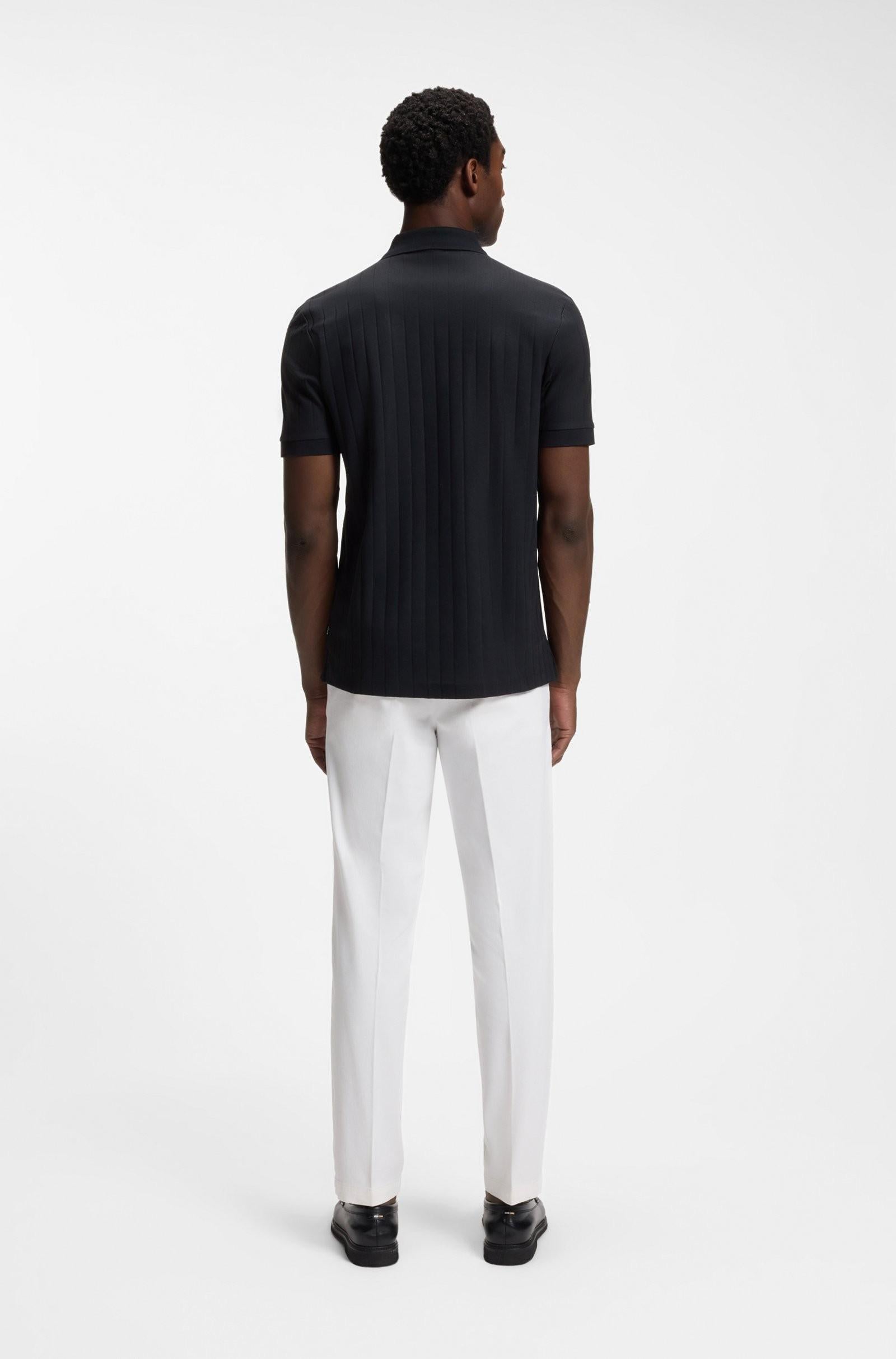 Polo a righe verticali in cotone mercerizzato 50559609 404 BOSS 