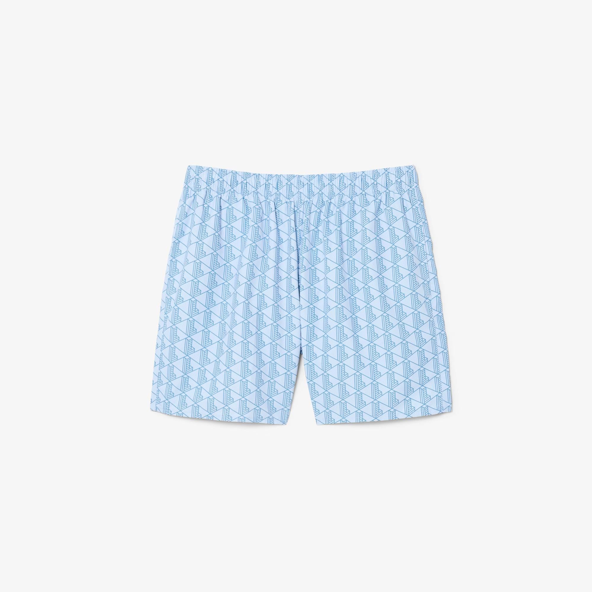 Boxer mare midi con stampa con monogramma MH9086 3IJ LACOSTE 