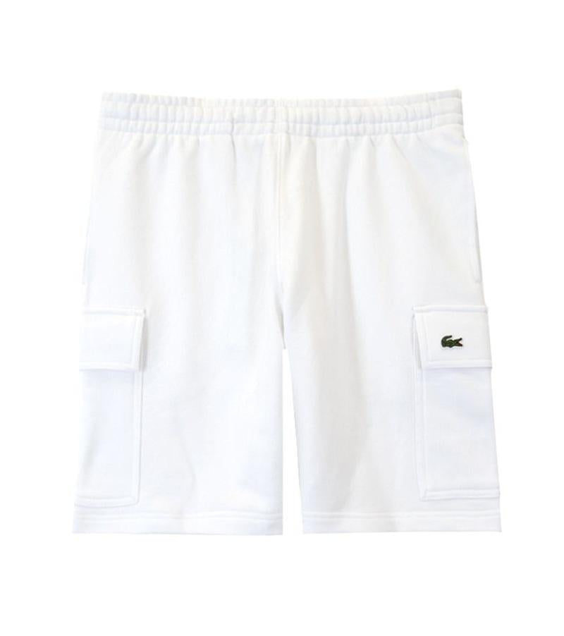 Shorts cargo in cotone felpato GH9743 001 LACOSTE 